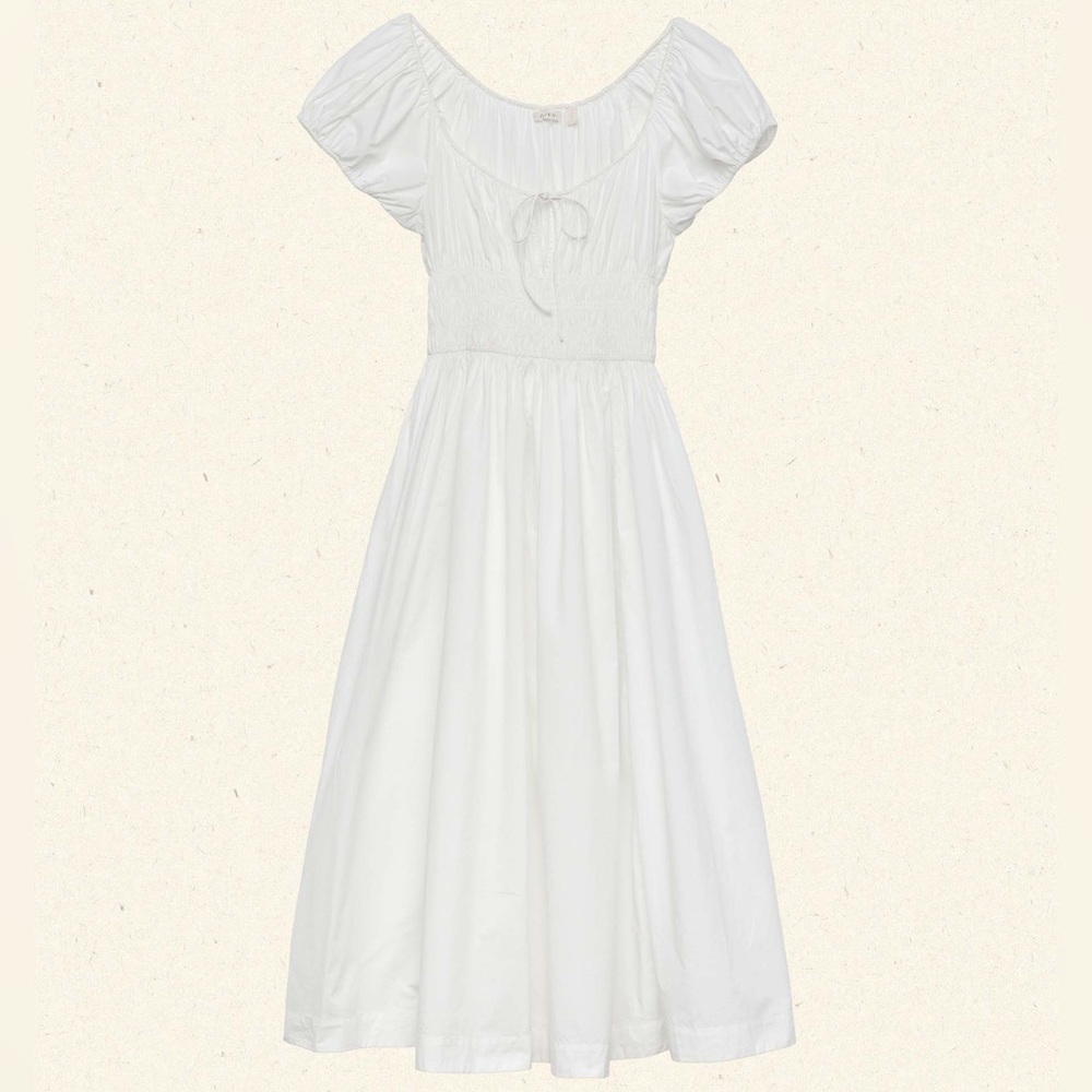 DÔEN Women's Quinn Cotton Shirred Midi-Dress